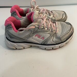 Fila Women's Pink and White Athletic Shoes